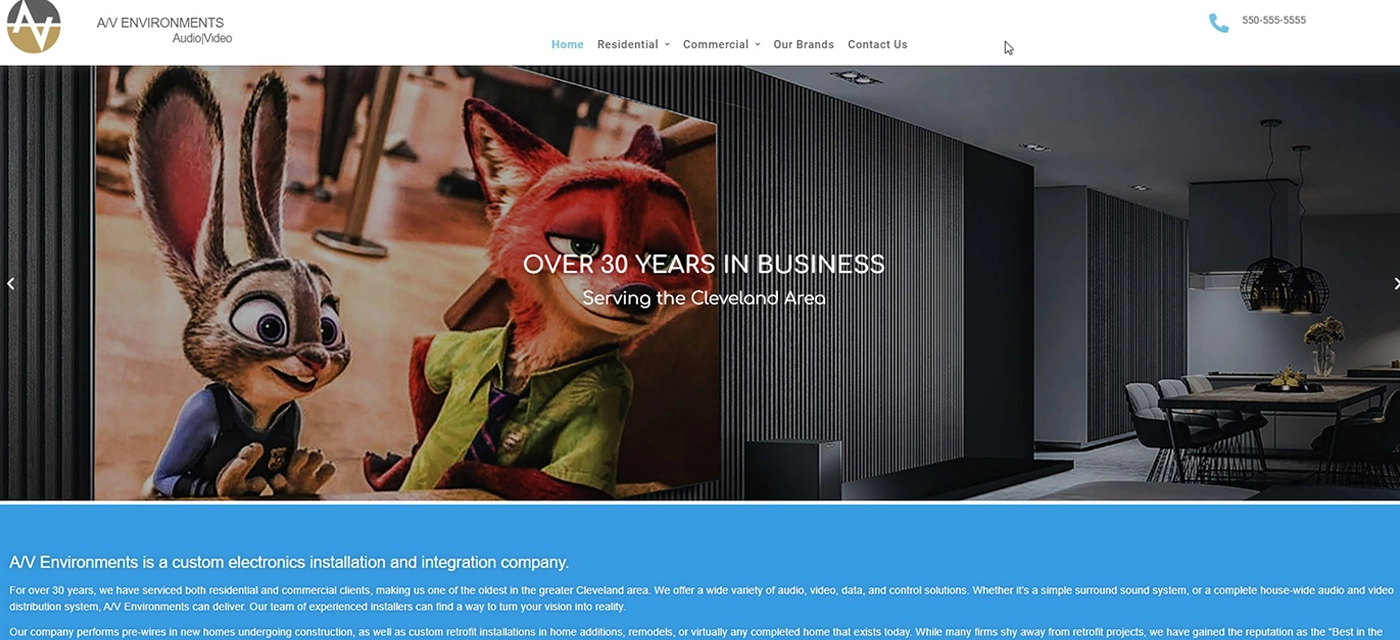home page
